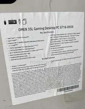 New HP OMEN 35L Gaming Desktop 16GB Intel Core i7 SSD 3T