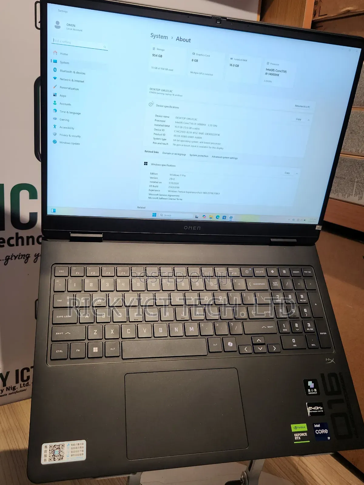 Laptop HP Omen 16 16GB Intel Core i9 SSD 1T