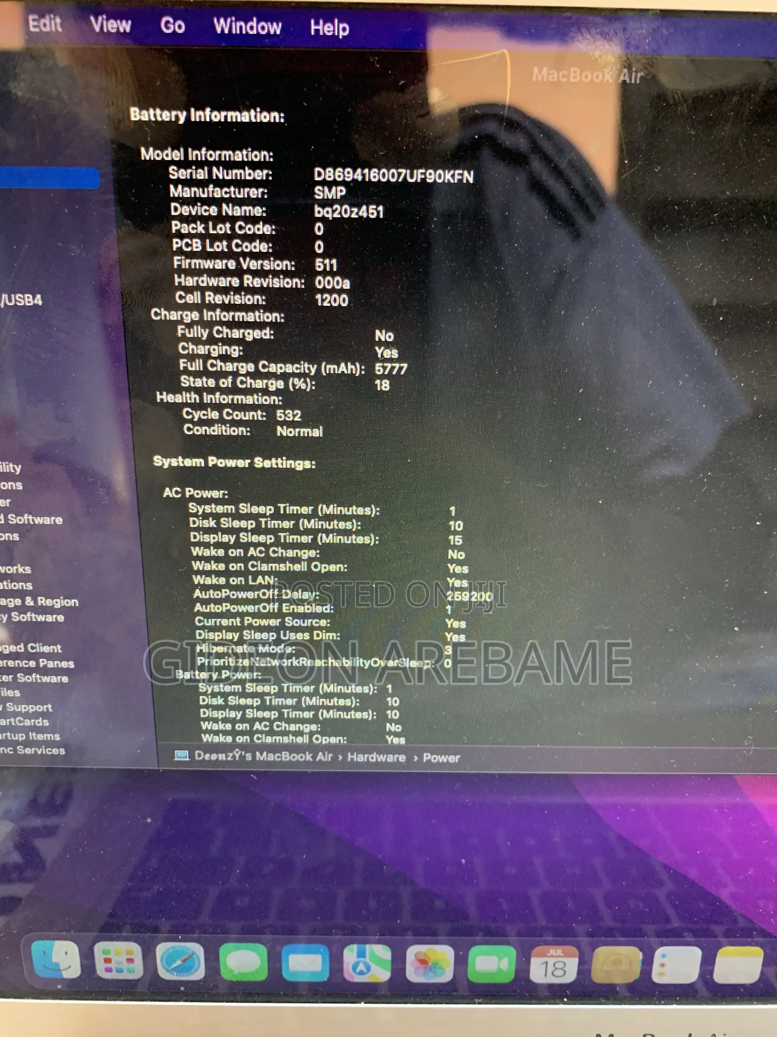 Laptop Apple MacBook Air 2017 8GB Intel Core i5 SSD 256GB