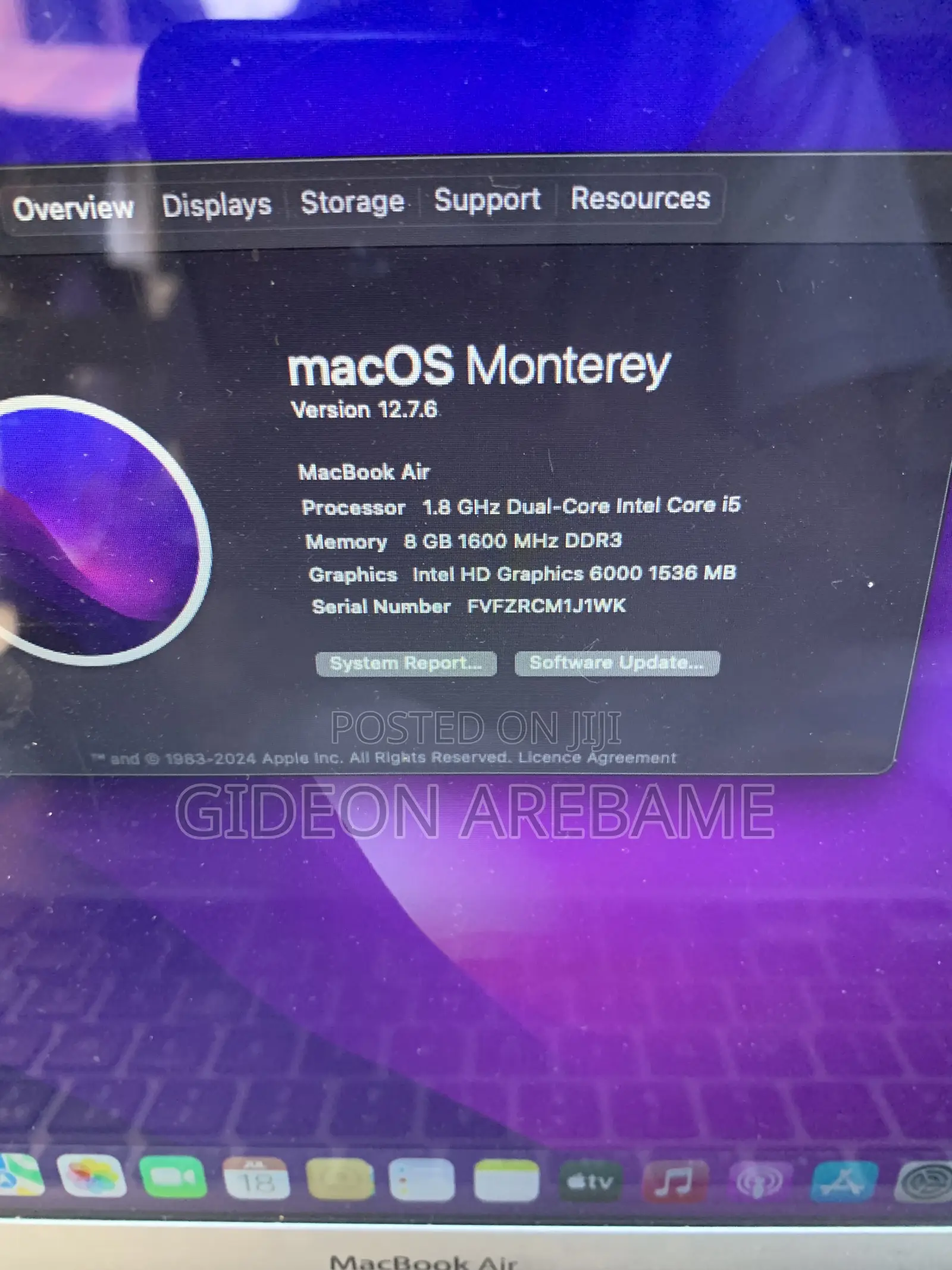Laptop Apple MacBook Air 2017 8GB Intel Core i5 SSD 256GB