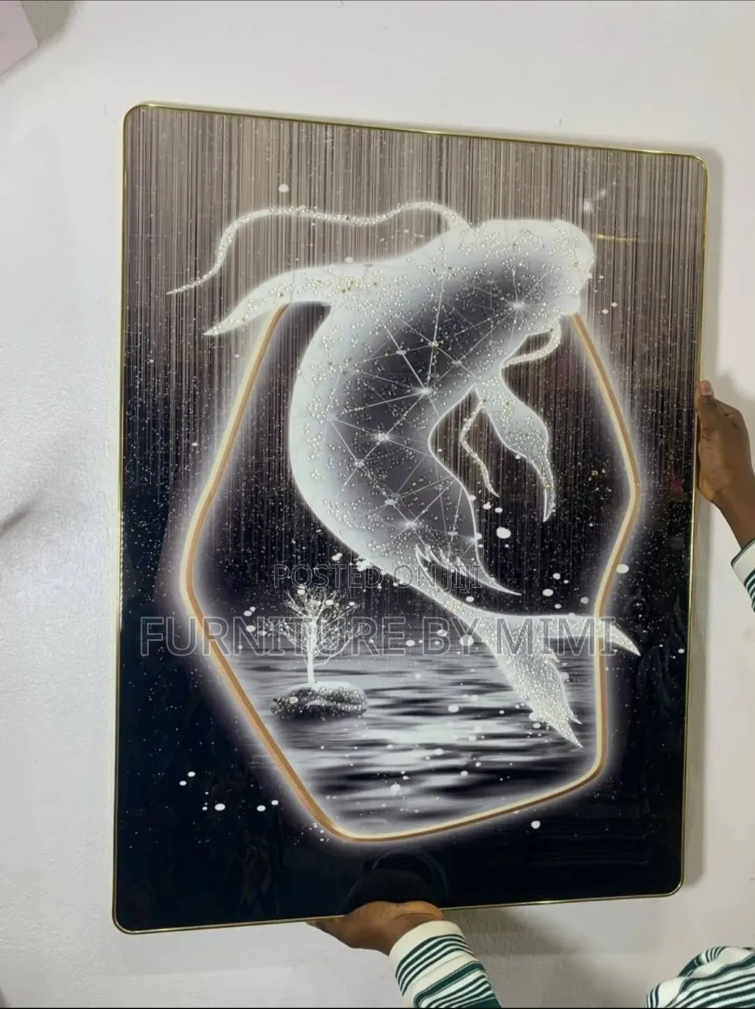 Modern LED-Style Crystal Acrylic Wall Frame 60 by 80cm.