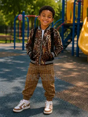 Boys Leopard Print Bomber Jacket