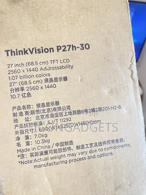 Thinkvision P27h-30 27 Inch Monitor