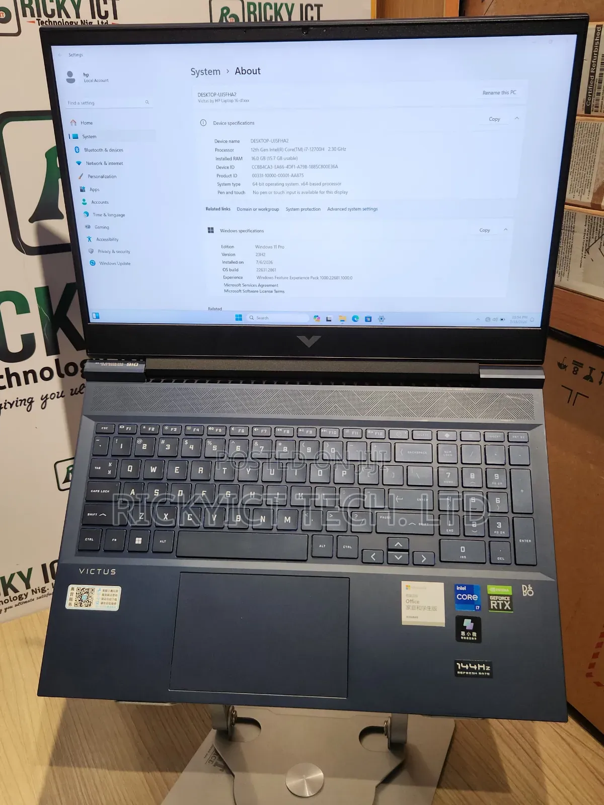 Laptop HP Victus 16 16GB Intel Core i7 SSD 512GB