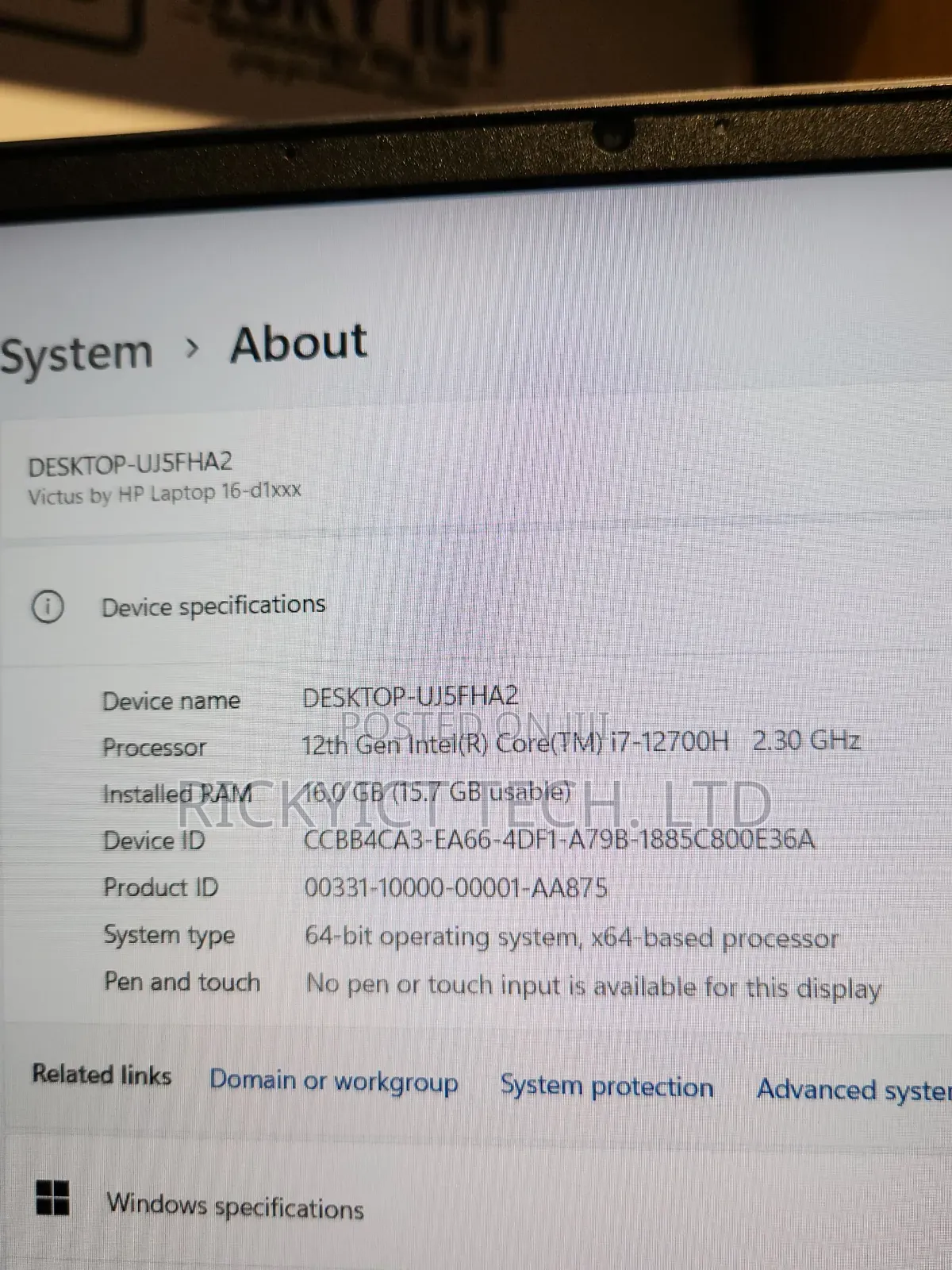 Laptop HP Victus 16 16GB Intel Core i7 SSD 512GB