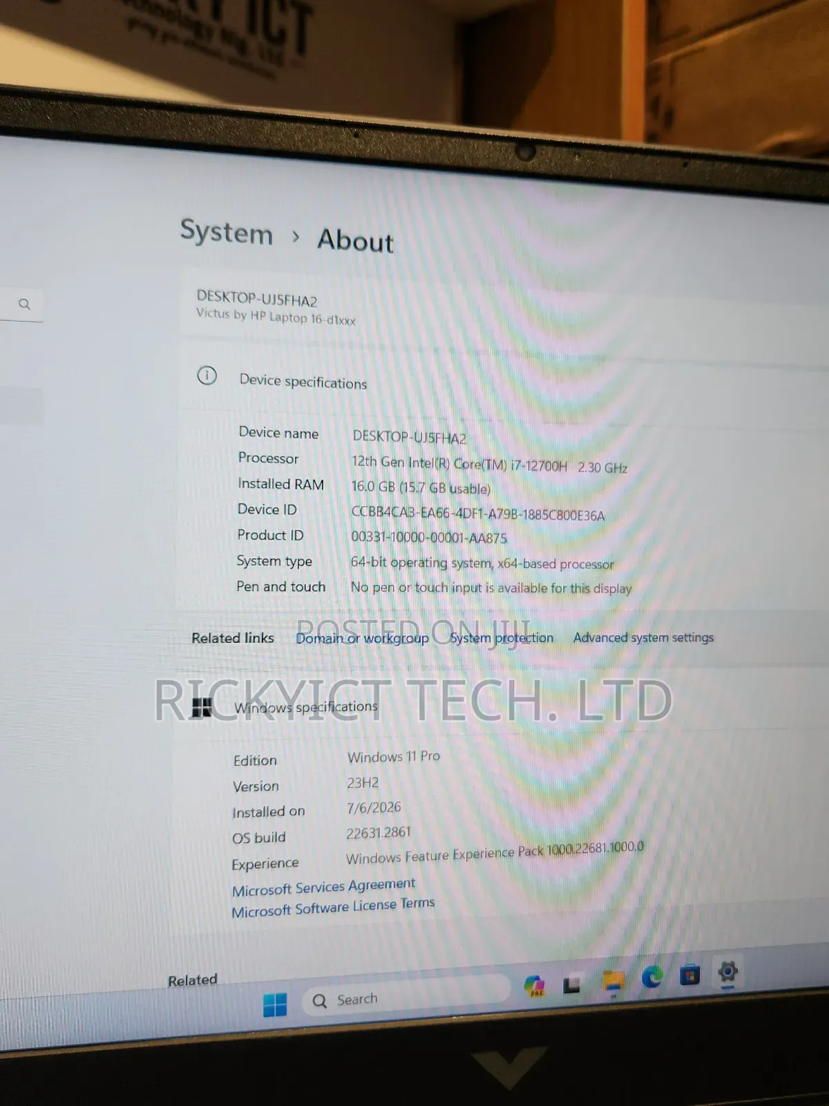 Laptop HP Victus 16 16GB Intel Core i7 SSD 512GB