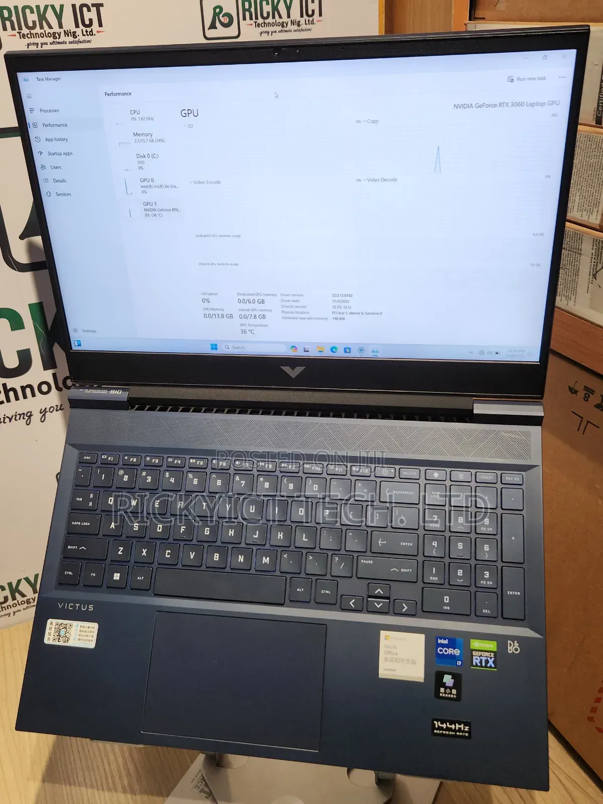 Laptop HP Victus 16 16GB Intel Core i7 SSD 512GB