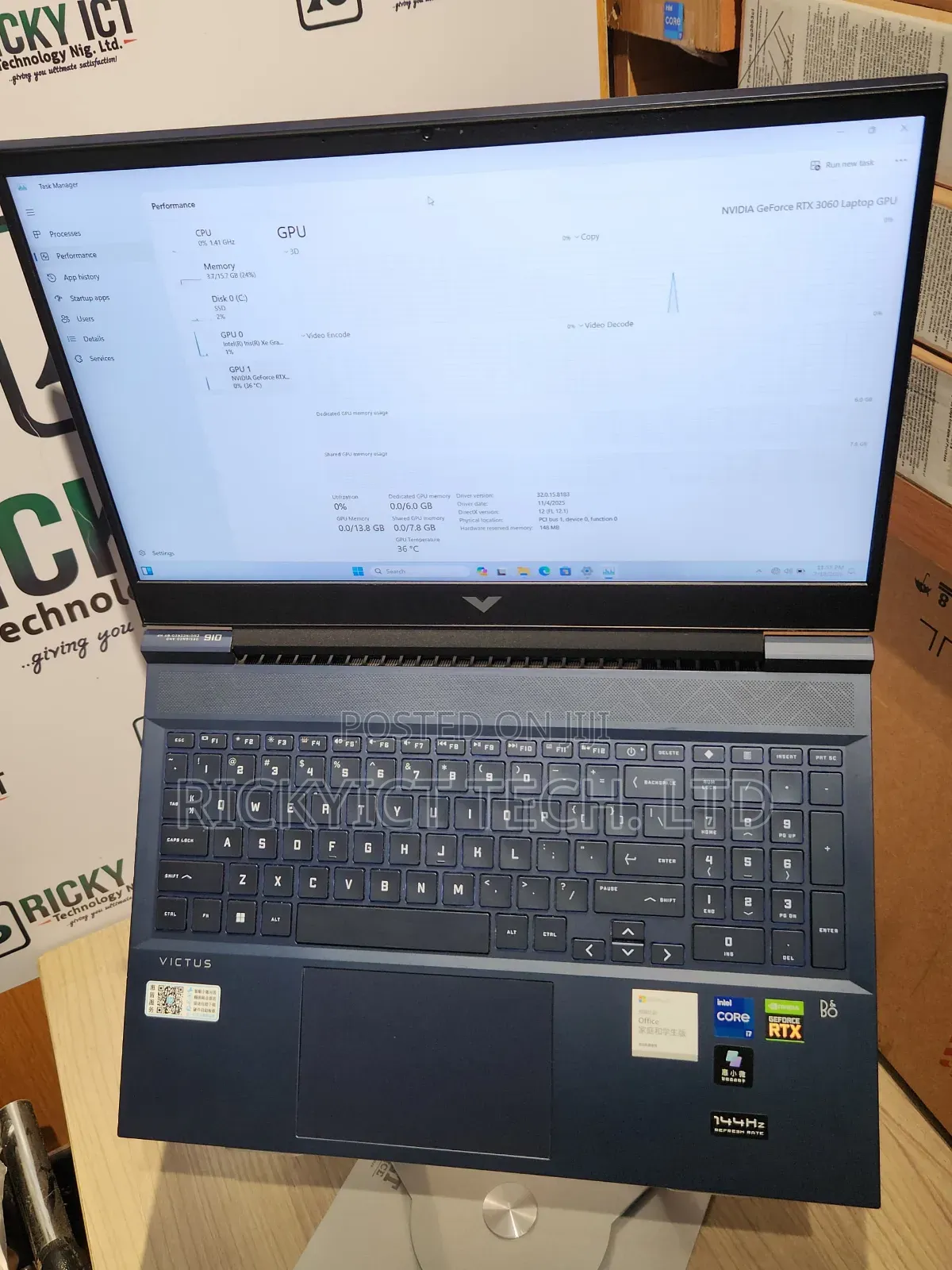 Laptop HP Victus 16 16GB Intel Core i7 SSD 512GB