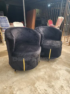Black Coloured Single Seater Sofa Couch.