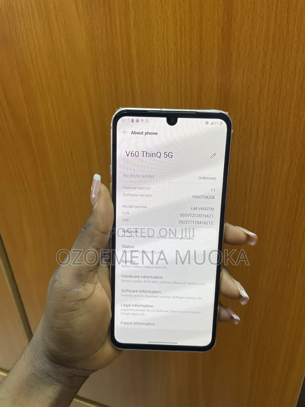 LG V60 ThinQ 5G 128 GB Black