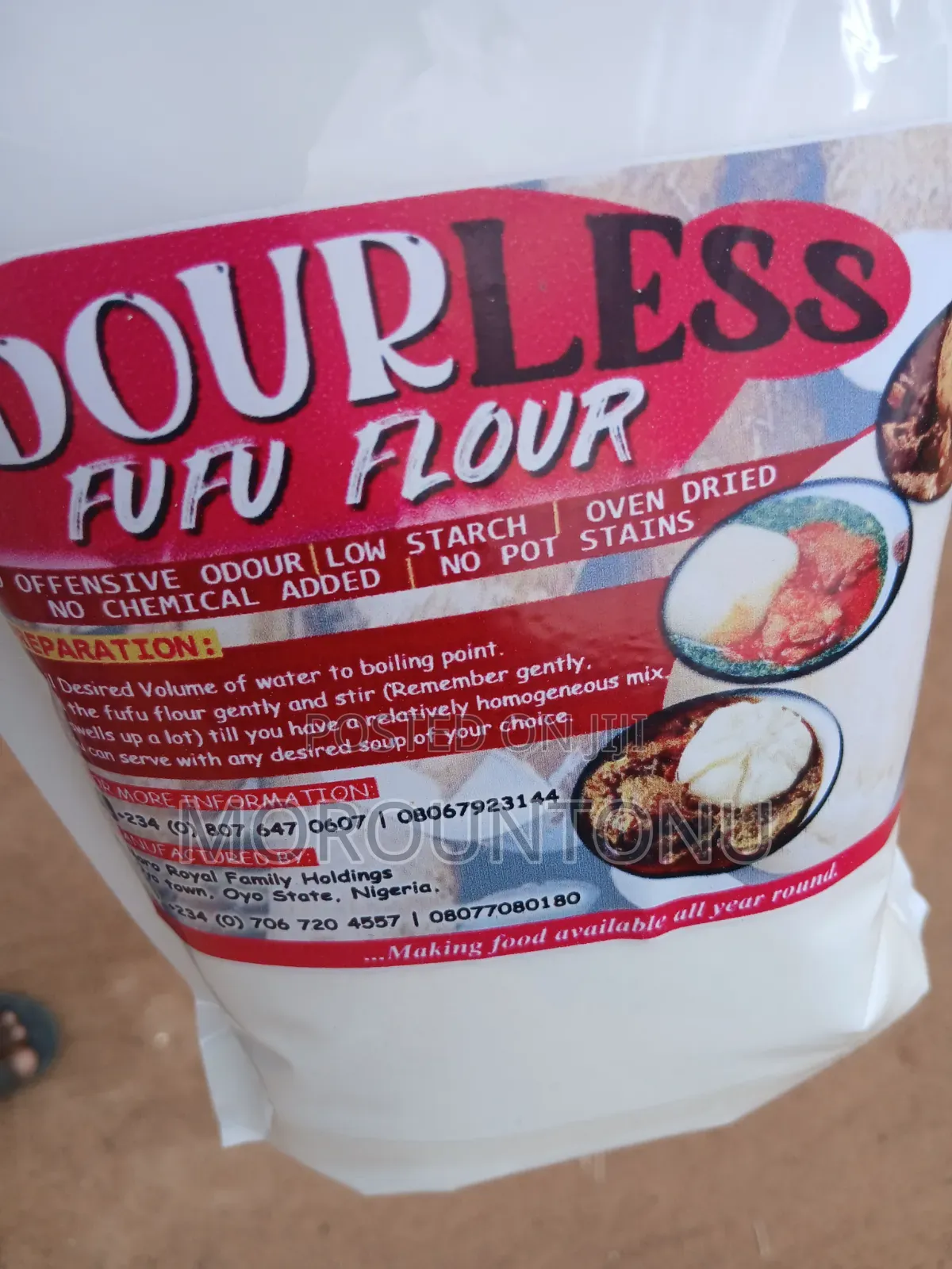 Odourless Fufu Flour