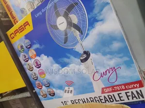 QASA Solar Fan 18 Inches Rechargeable