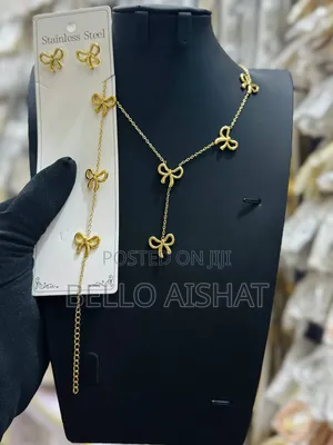 Stainless Steel Necklace and Earrings