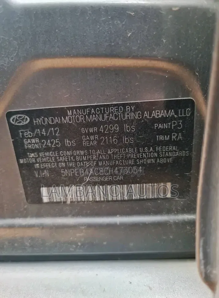 Hyundai Sonata 2012 Gray