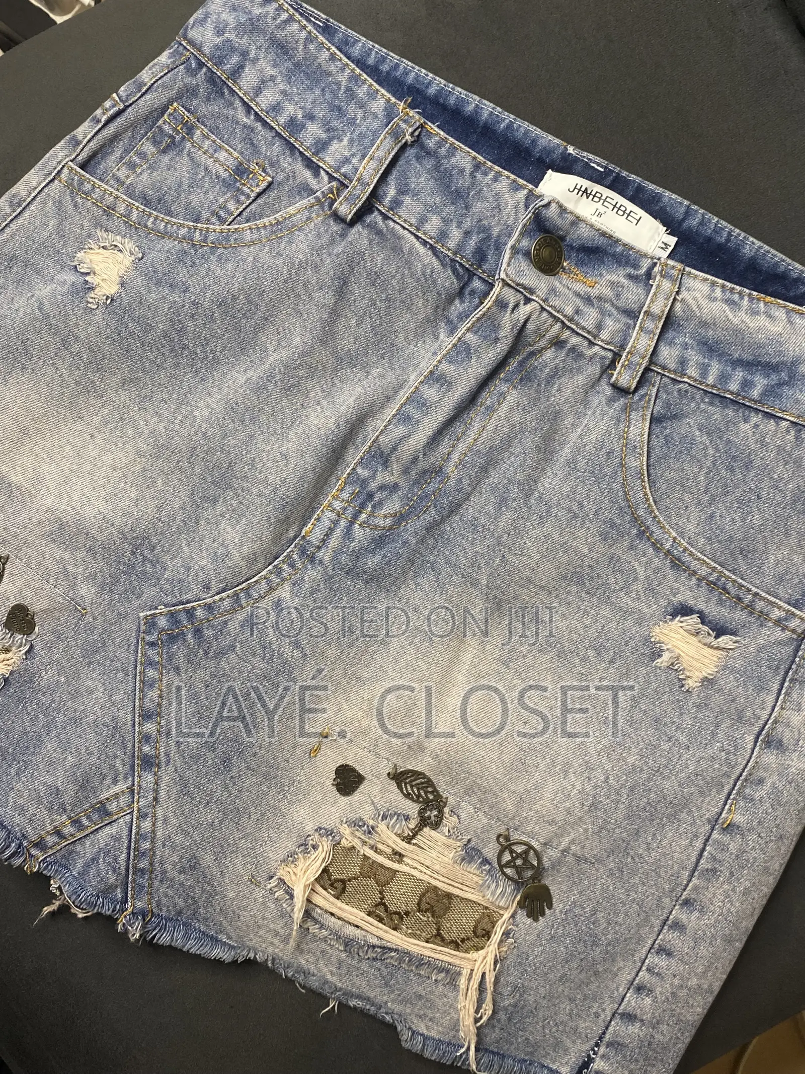 Thrift Denim Skirt
