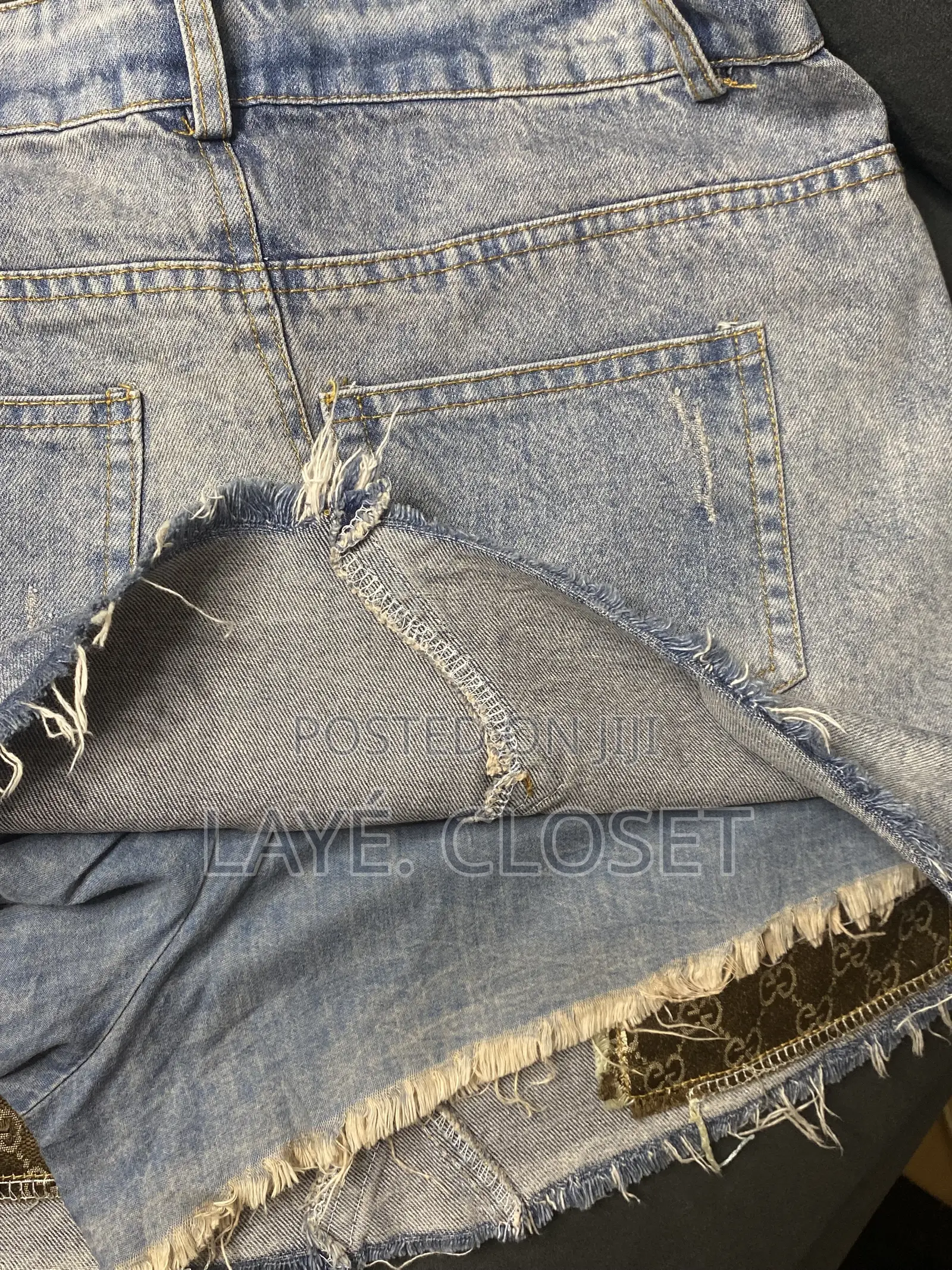 Thrift Denim Skirt