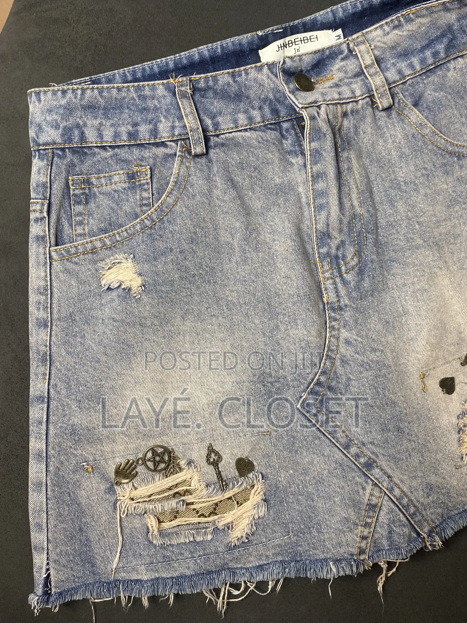 Thrift Denim Skirt