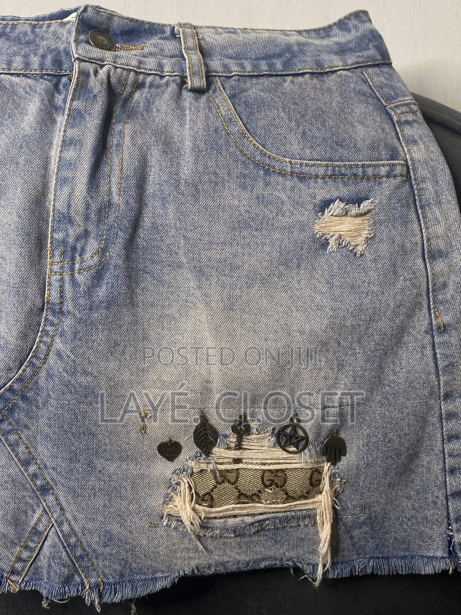 Thrift Denim Skirt
