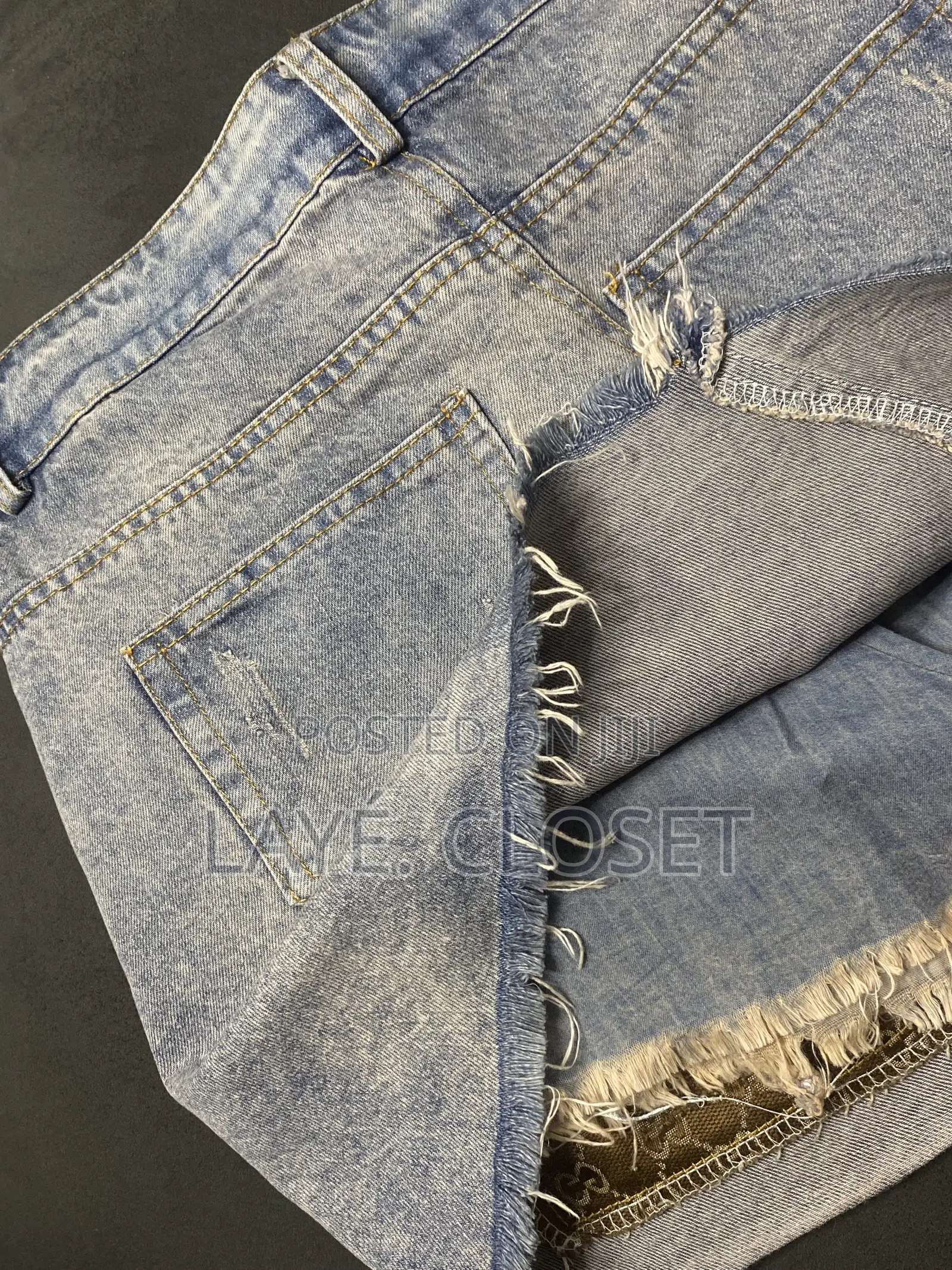Thrift Denim Skirt