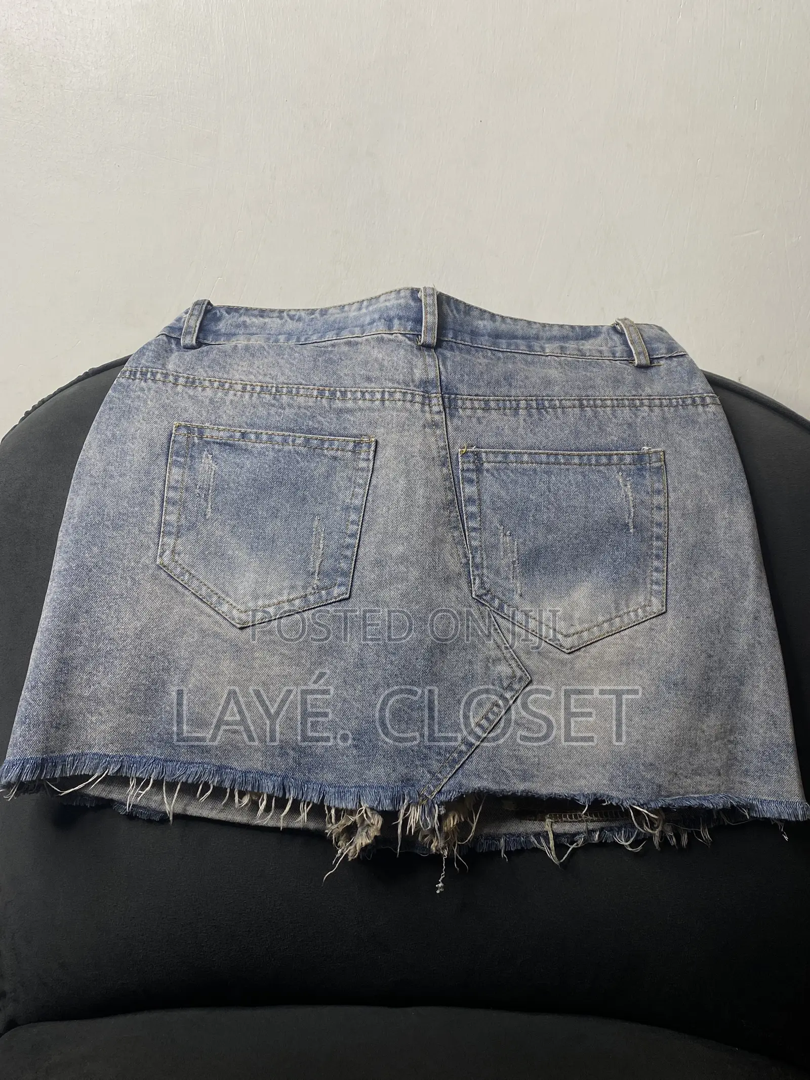 Thrift Denim Skirt