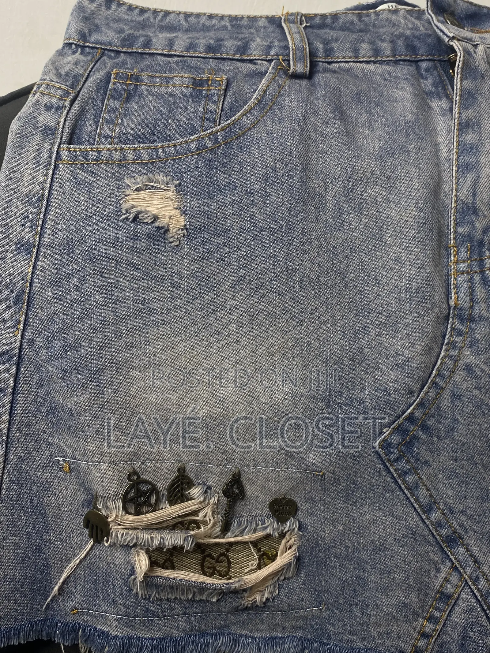 Thrift Denim Skirt