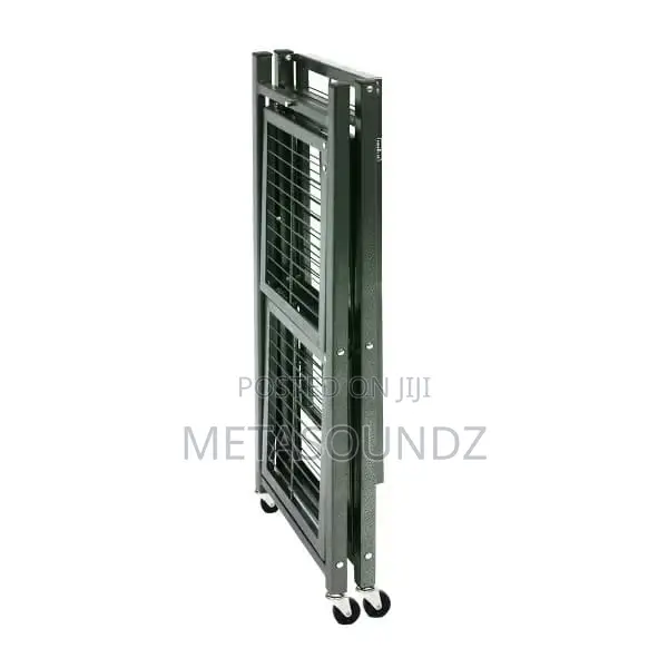 3-Tier Foldable Portable Durable Mobile Steel Shelf