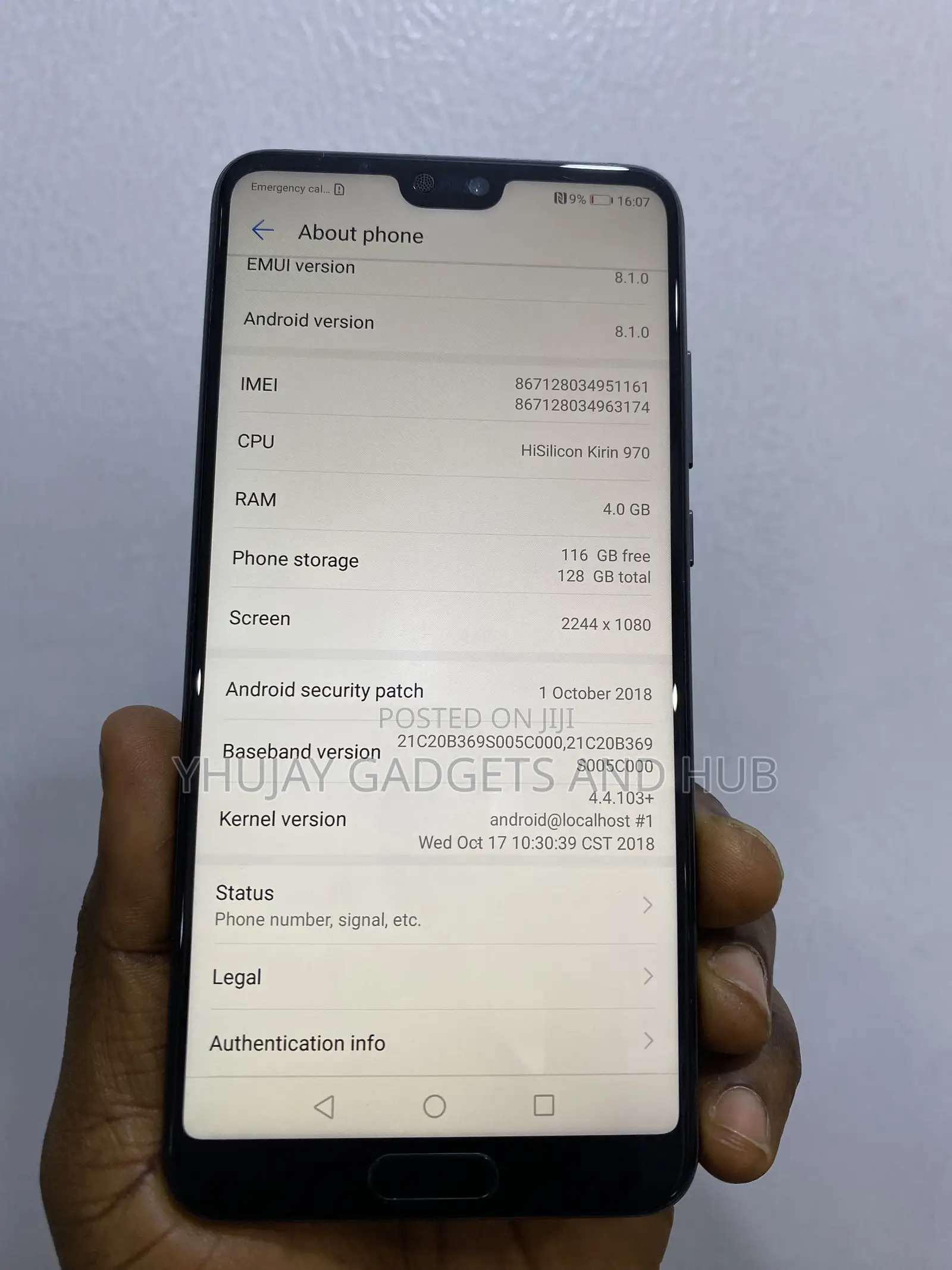 Huawei P20 128 GB Black