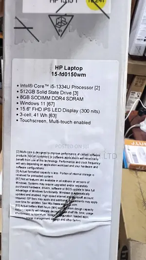 New Laptop HP 15 8GB Intel Core i5 SSD 512GB