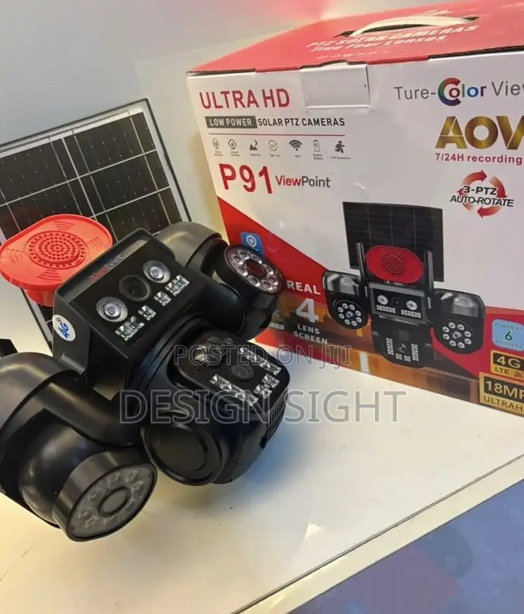 4-Lens Ai Solar Security Camera With Built-in 4G eSIM