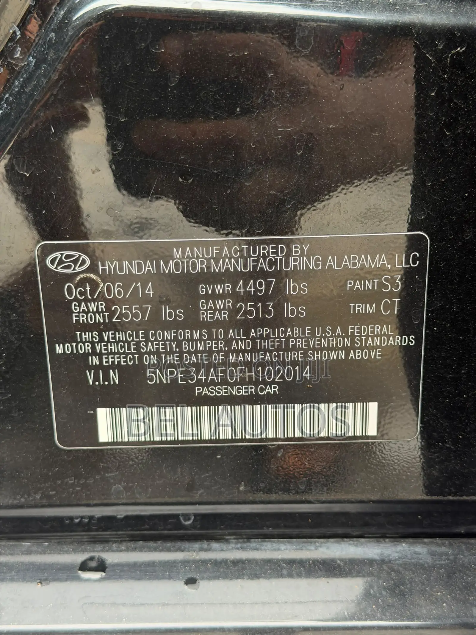 Hyundai Sonata 2015 Black