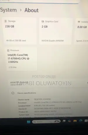 Laptop Lenovo ThinkPad P50 8GB Intel Core i7 SSD 256GB