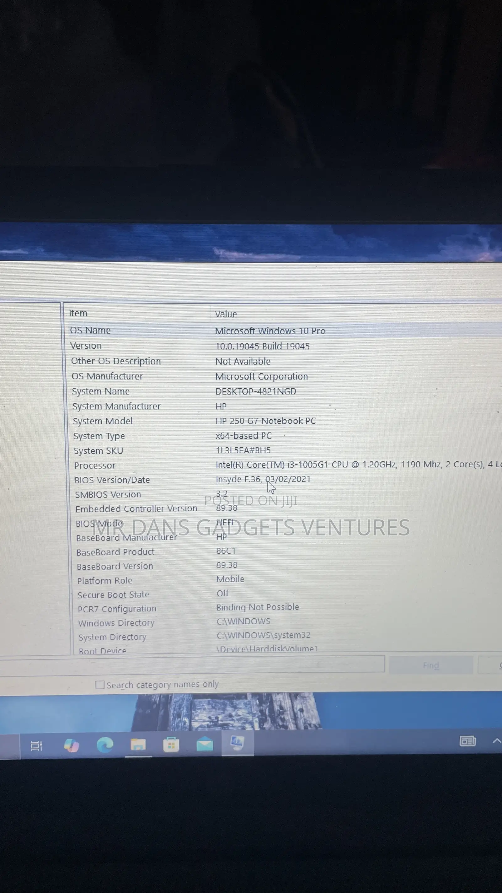 Laptop HP 250 G7 8GB Intel Core i3 HDD 1T