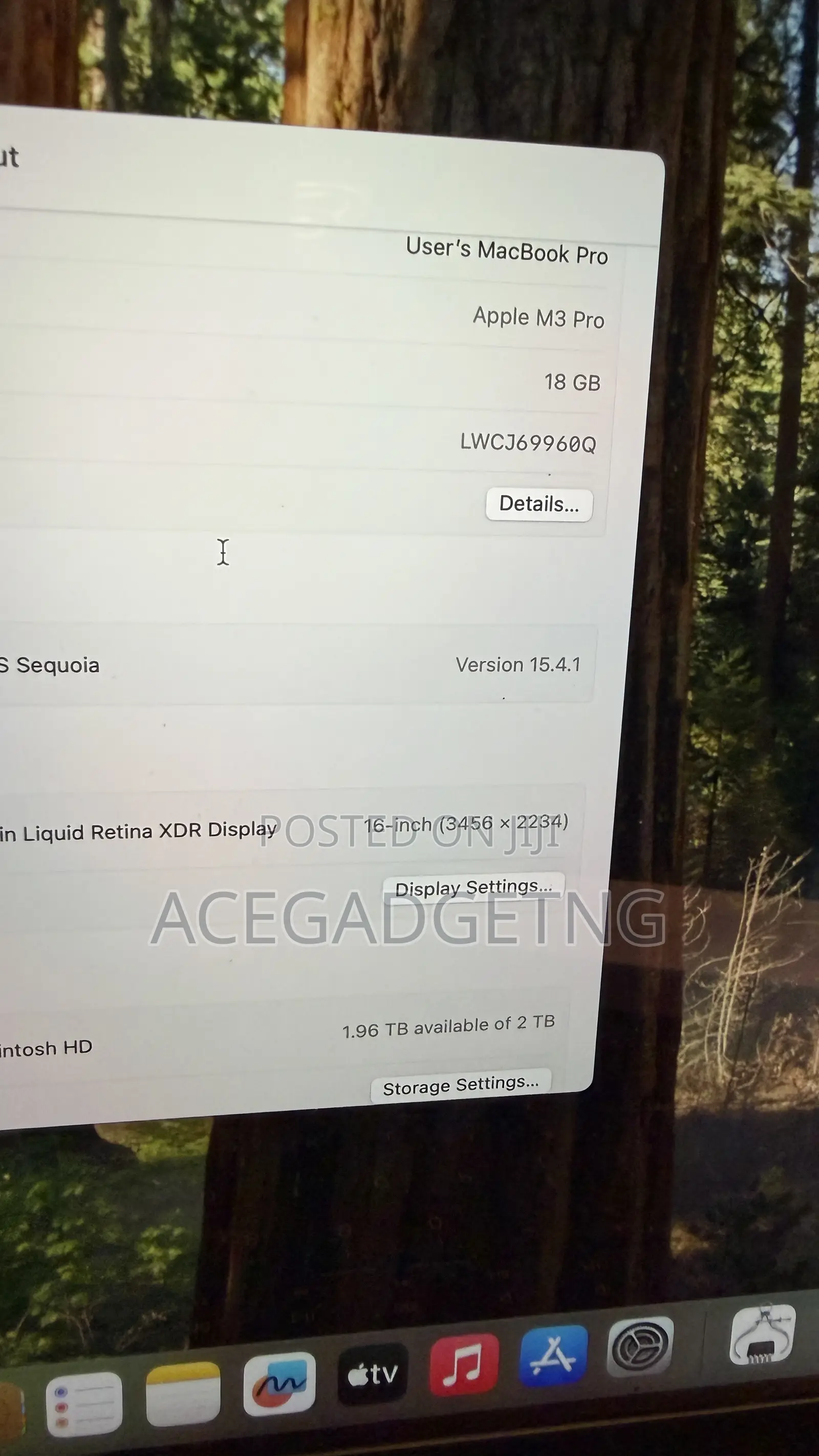 Laptop Apple MacBook Pro 2023 M3 Pro 18GB Apple M3 Pro SSD 2T