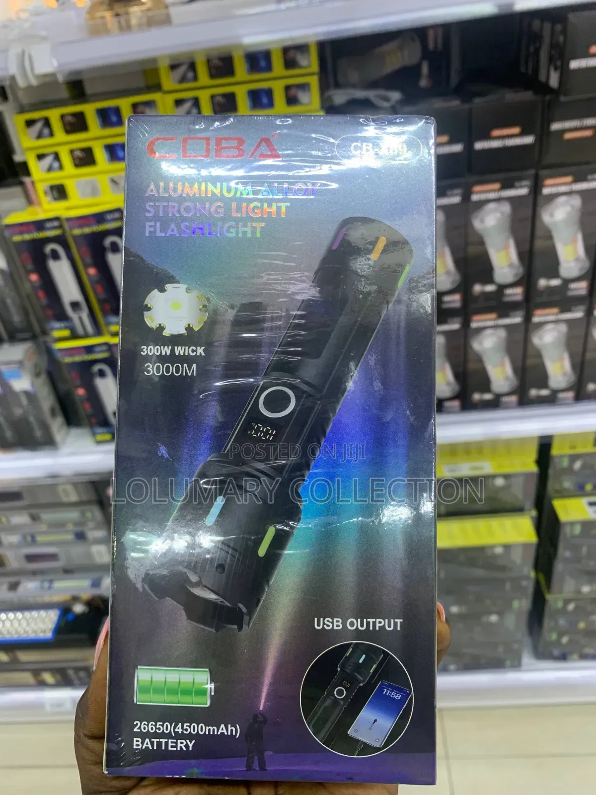 Rechargeable LED Torchlight With USB Phone Charging Function