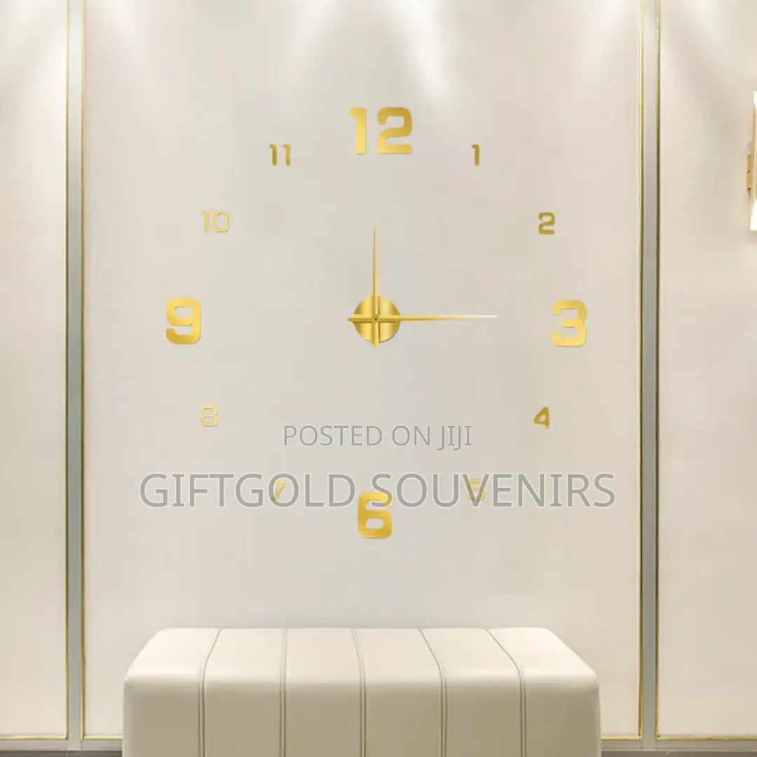 Gold Large 3DWall Clock --90cm