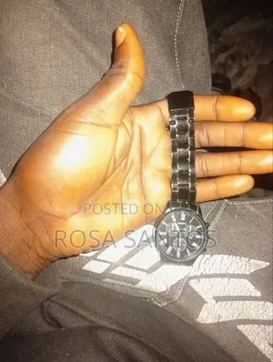 Geneva Black Chain Men’s Wristwatch - Casual Business Wear