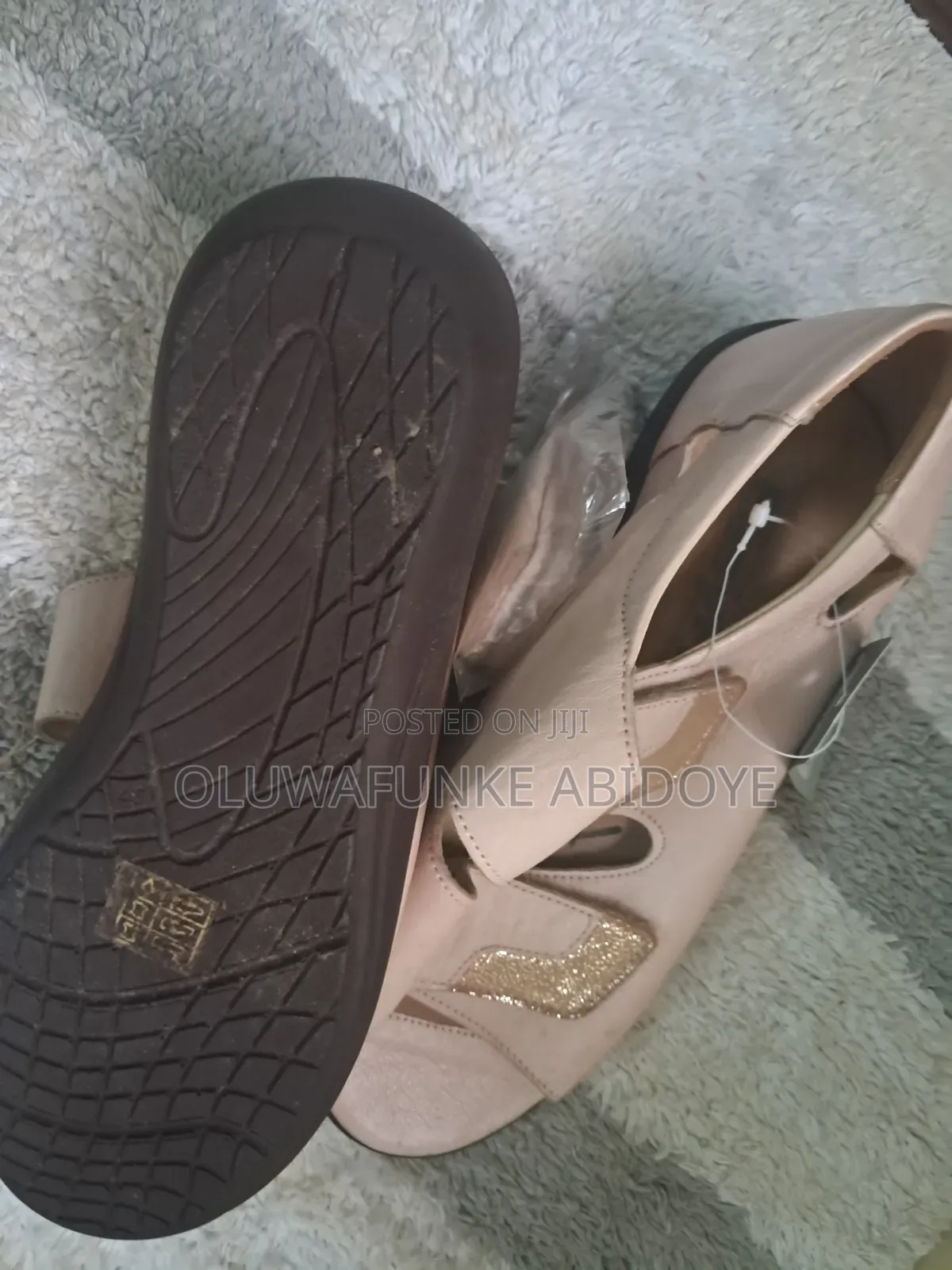 Open Toes Beige Sandals