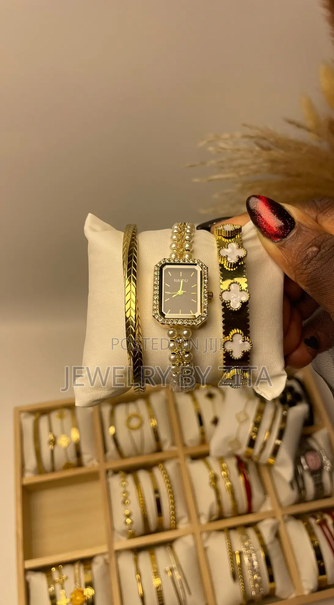 Women’s Wristwatch and Bracelet Stack