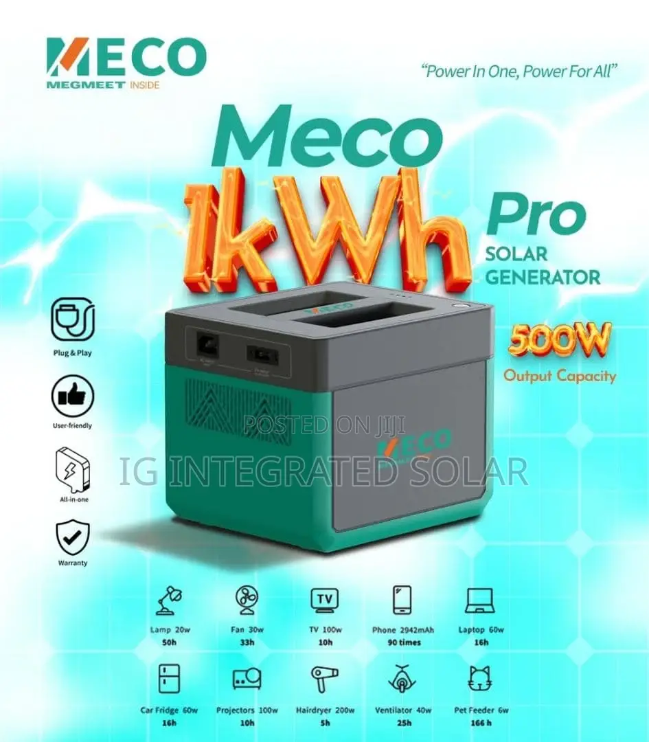 1kwh MECCO Lithium Battery Solar Generator