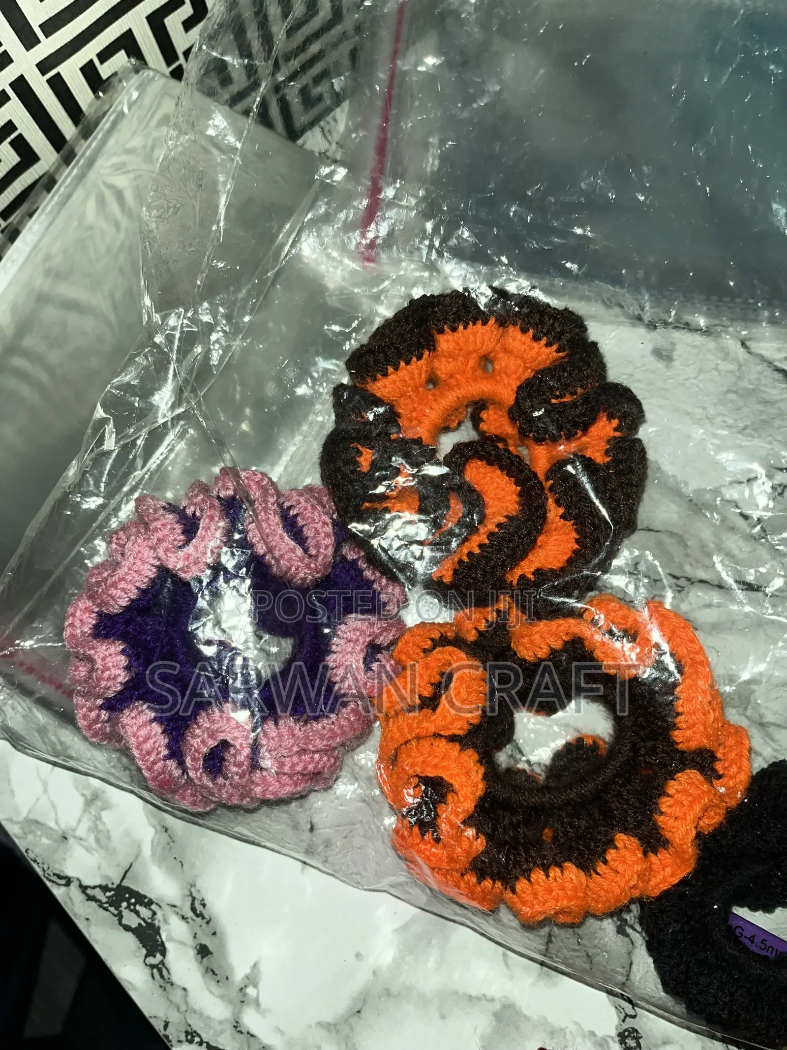Crocheted Hair Scrunchies
