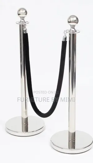 Premium Stainless Steel VIP Stanchion Posts Red Velvet Ropes