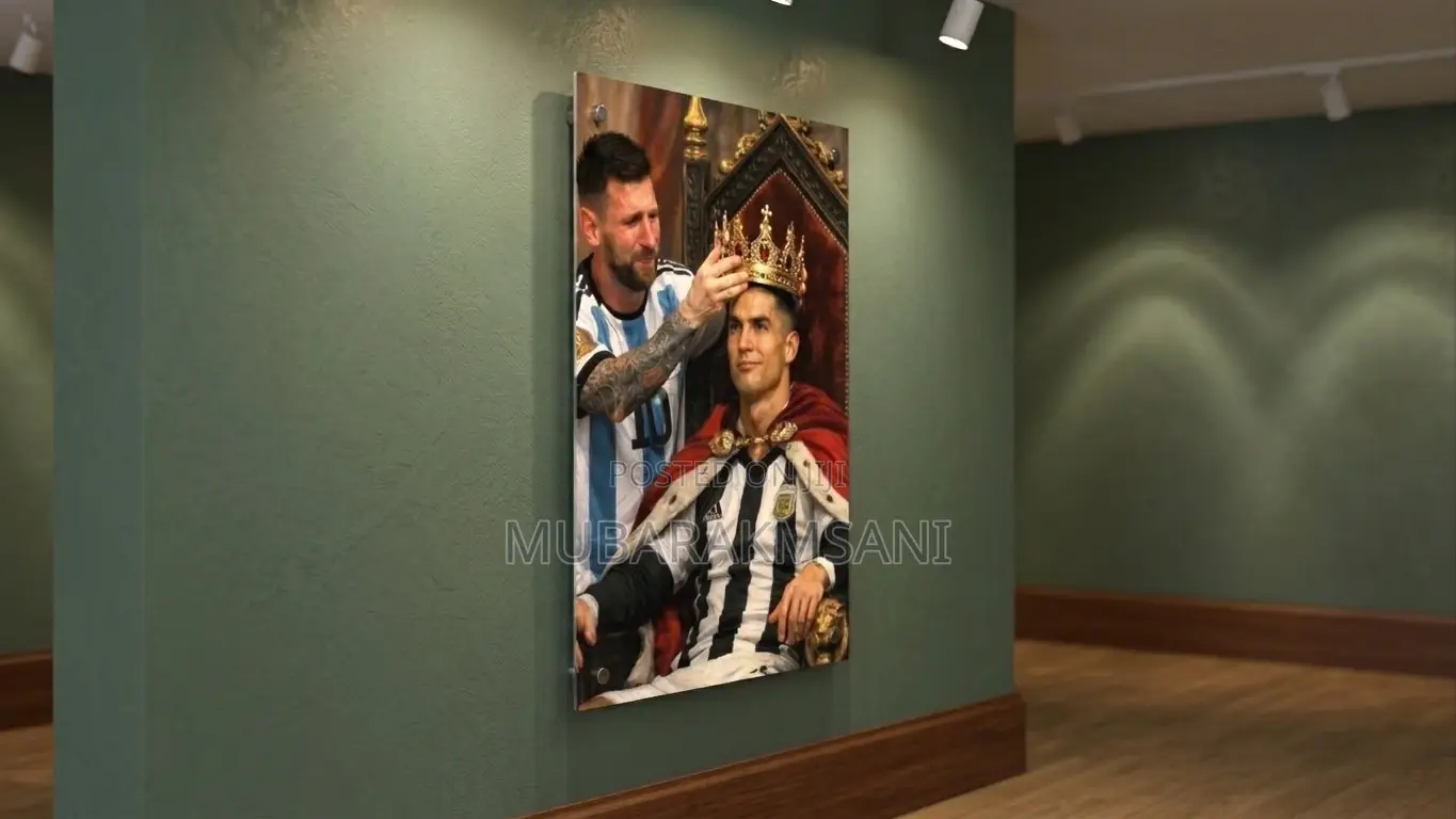 Messi Ronaldo Coronation of Rivals (Picture-Frame)