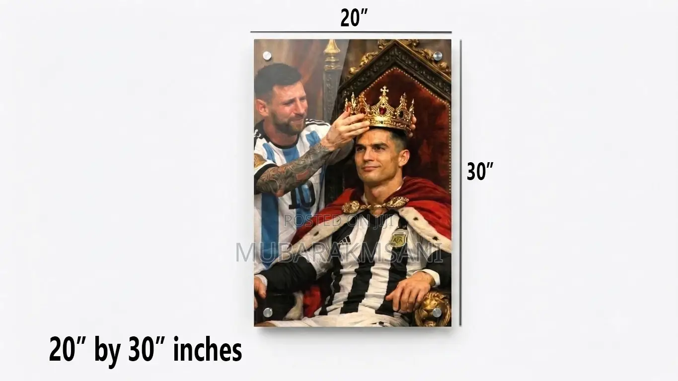 Messi Ronaldo Coronation of Rivals (Picture-Frame)