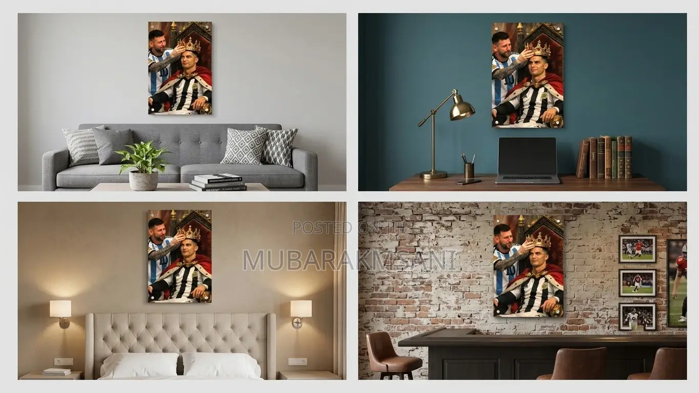 Messi Ronaldo Coronation of Rivals (Picture-Frame)