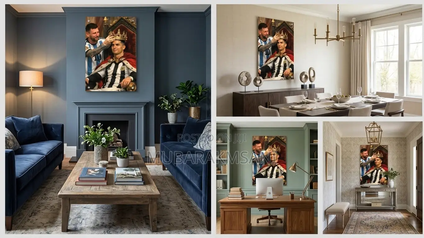 Messi Ronaldo Coronation of Rivals (Picture-Frame)