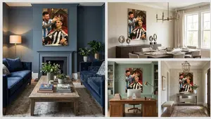 Messi Ronaldo Coronation of Rivals (Picture-Frame)