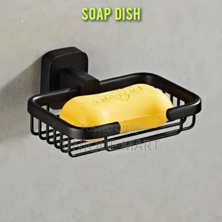 Wall Mounted Black Matte Soap Rack, Also Available in Chrome Anti-Rust