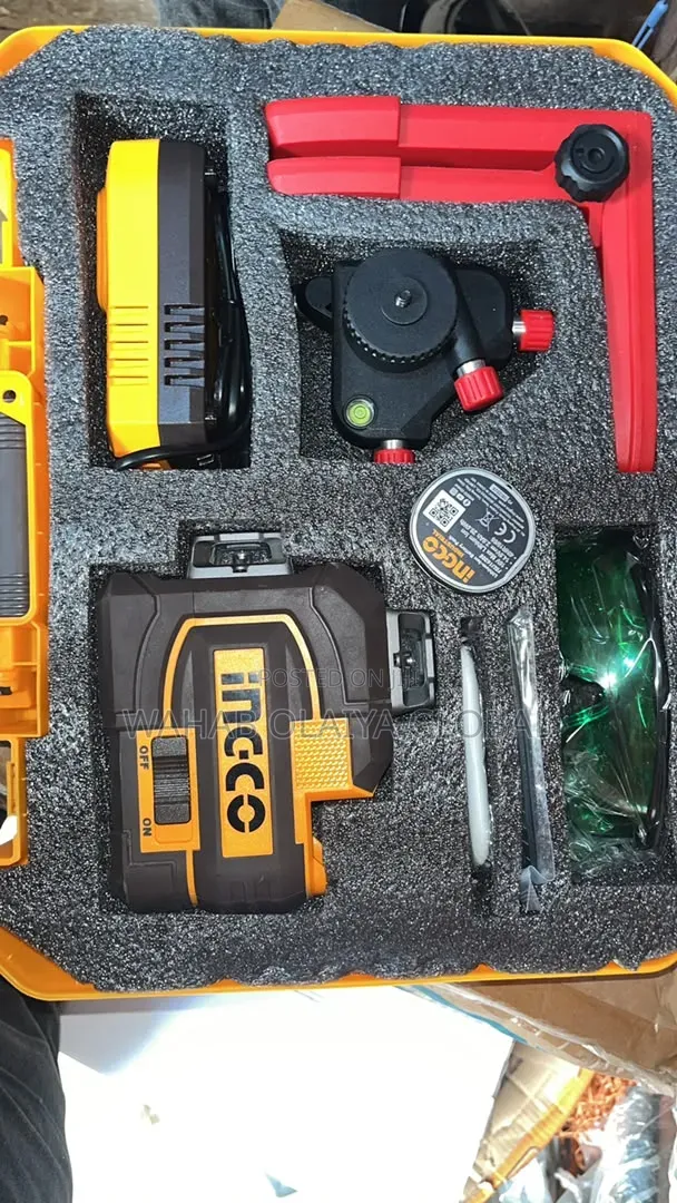 INGCO HLL301201 16V 3D 12-Line Green Laser Level Kit