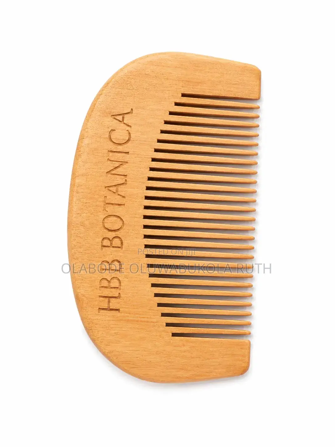 Peach Wood Pocket Comb--Anti Static Comb for Hair and Beards