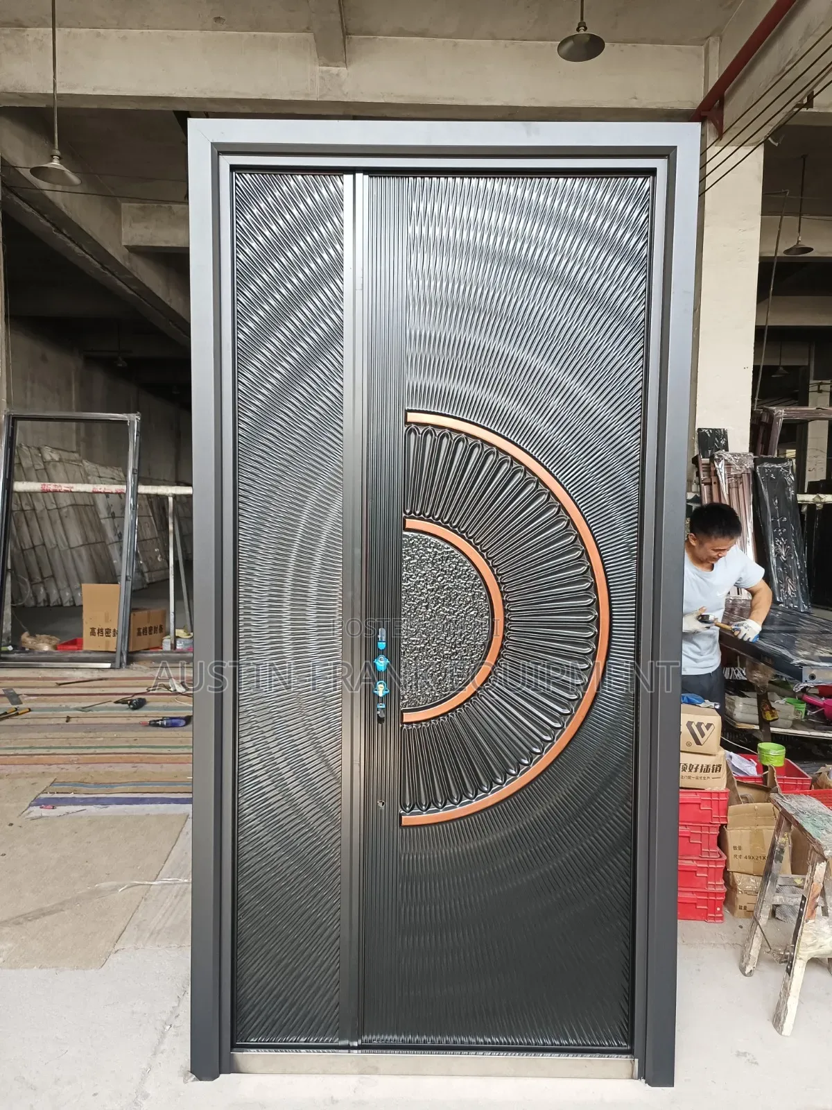 German or Turkish Copper Cast Security Door